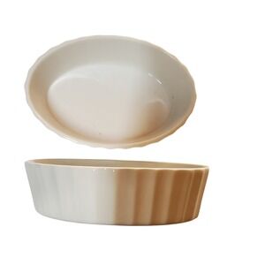 White Essentials Home And Beyond Porcelain Ramekins Souffle Baking Dish